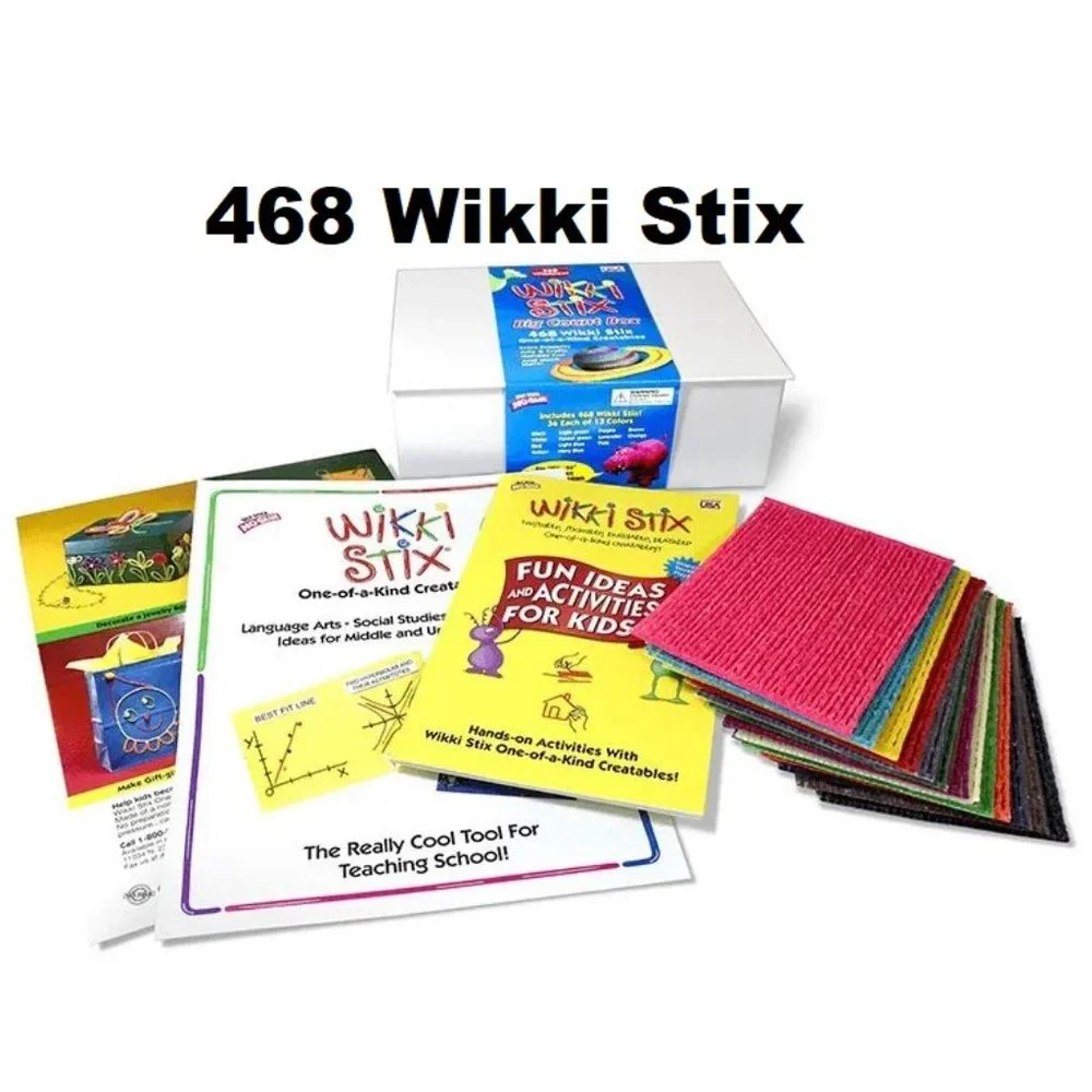NEW 468 Wikki Stix in 13 Colors Arts and Crafts Supplies Kit Wax  Brand ne